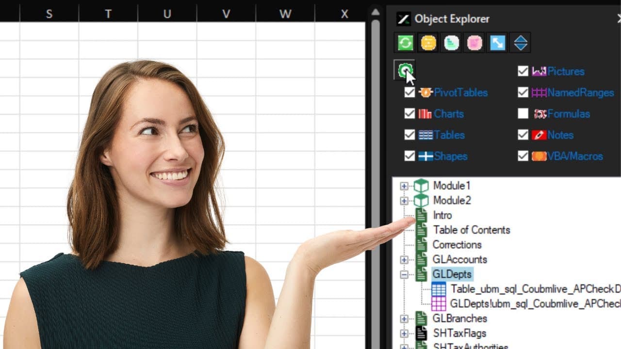 XLNavigator Object Explorer for Excel